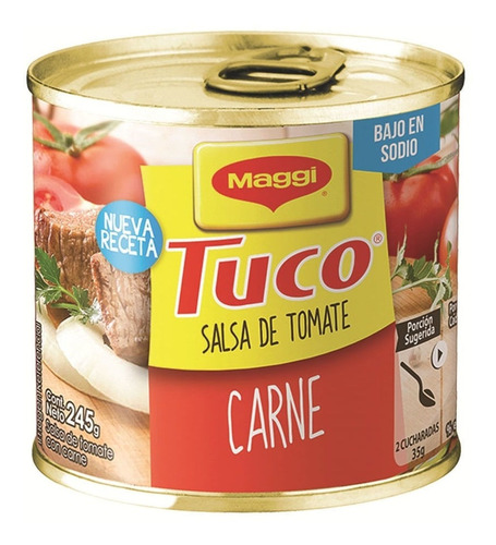 Salsa De Tomate Maggi Tuco Con Carne Lata 245 G