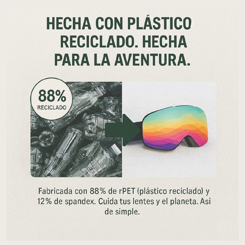 Funda Antiparras Ski/snow/bici Microfibra Rash