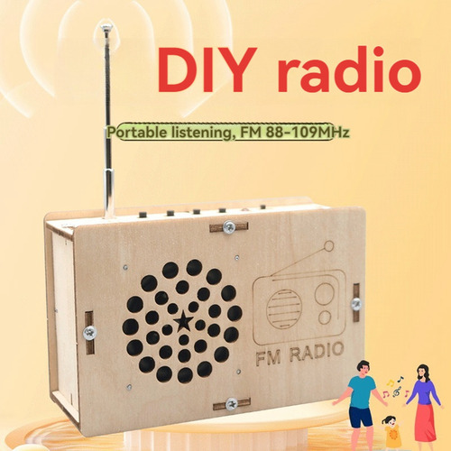 Modelo De Rádio Fm Diy Wood Science Project Modelo Steam Par