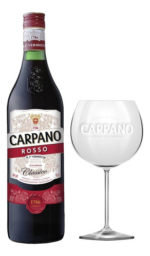 Aperitivo Carpano Rosso Vermouth 950ml + Copa Regalo - Gobar