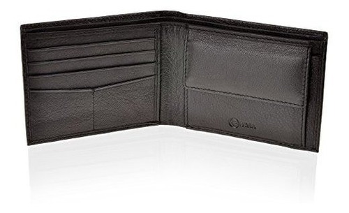 Pavia Mens Leather Bi-fold Wallet Rfid Con Coin R4zkc