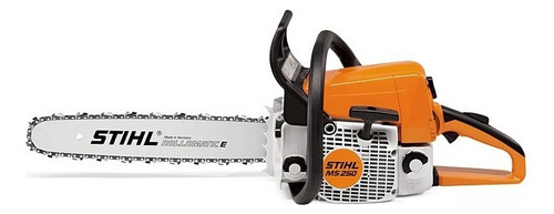 Motosserra a gasolina Stihl Profesional uso liviano 45.4cc laranja/branco MS 250 3.145hp