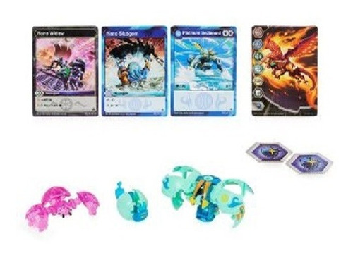 Mini Muñecos Bakugan Platinum Power 3pzs     