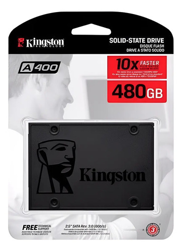 Ssd Kingston 480gb Sata Iii A400 Sa400s37/480g Cor Cinza-escuro