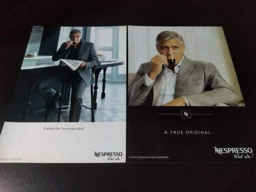 (pf859) 2 Publicidades Nespresso * George Clooney