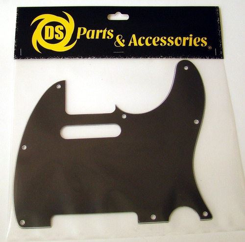 Pickguard Tricapa Telecaster Ds Parts Negro Brillante Ds-a34