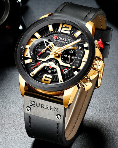 Relógio Masculino Curren 8329 Pulseira Couro