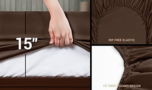 Sabanas King Fundas Para Almohada De Microfibra Color Marron