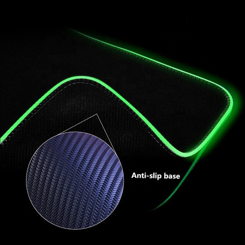 Mouse Pad Gamer Led Rgb Retroiluminado Usb 300x250x3mm Noga