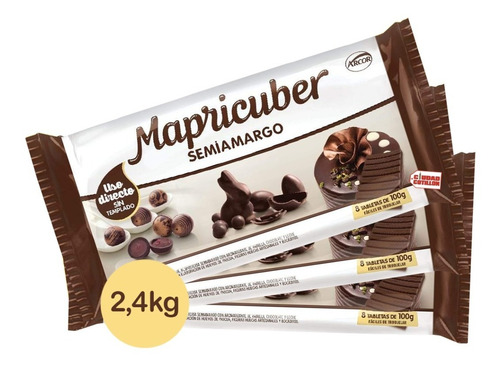 Chocolate Mapricuber Huevos Pascua Semiamargo Caja 2,4kg -cc