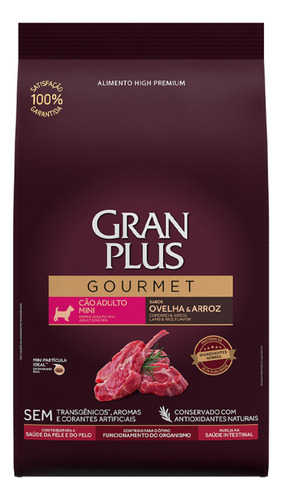 Gran Plus Gourmet Ração Para Cães Mini Ovelha/arroz 15kg