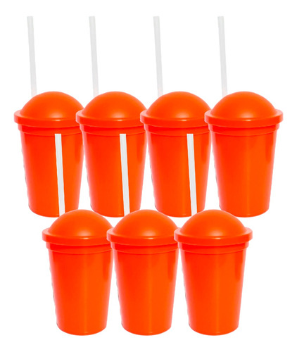 Vasos Plasticos Souvenirs Color Naranja X 10 U - Lollipop