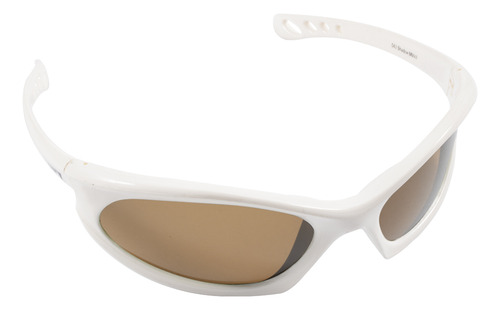 Óculos De Sol Spy 43 - Shadow Polarizado Armação Branco Haste Branco Lente Marrom Sem Espelho Polarizada