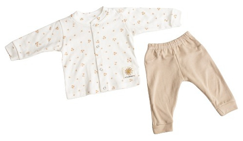 Conjunto Bebe Algodon Pijama Estampado Con Florcitas