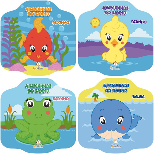 Coleção De Livros Infantis Amiguinhos Do Banho 4 Títulos