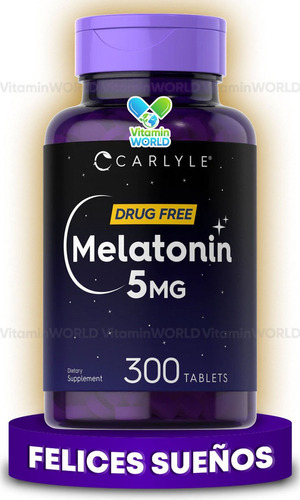 Carlyle Melatonina 5 Mg De Disolución Rápida 300 Comprimidos Sabor Berrys