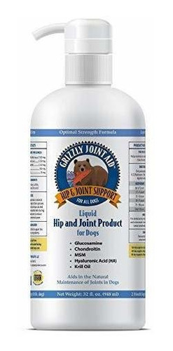 Grizzly Pet Products Liquid Joint Aid Para Perros, 32 Oz.