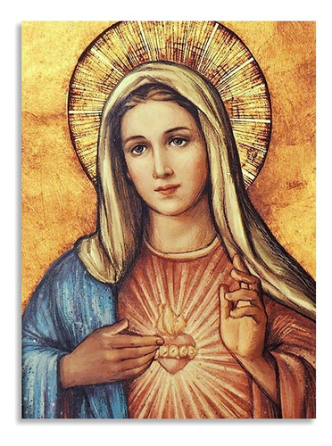 Cuadro Decorativo En Mdf De 50 * 35 Cm Virgen Maria 1