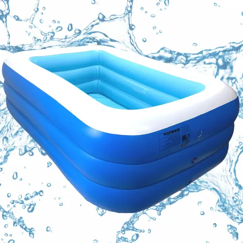 Piscina Inflável de Plástico Resistente Infantil Promoção Azul — R$ 204,24 em Mercado Livre, 42% OFF