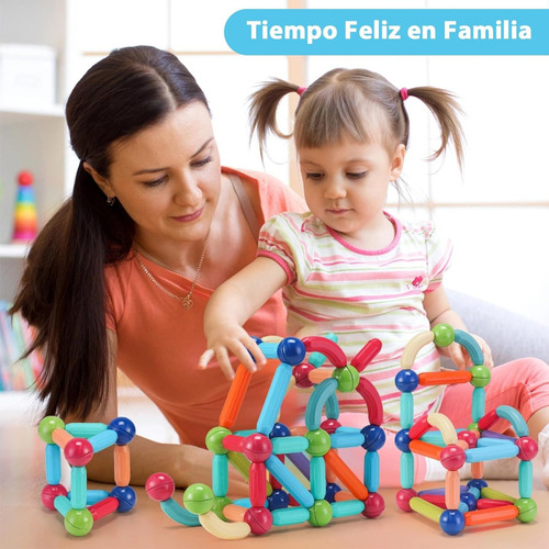 Bloques De Construcción Magnéticos Juguetes 42pcs 3d Niños Cantidad De Piezas 42