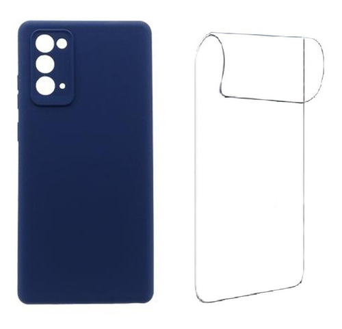Carcasa Para Samsung Note 20 Silicona + Lamina De Hidrogel