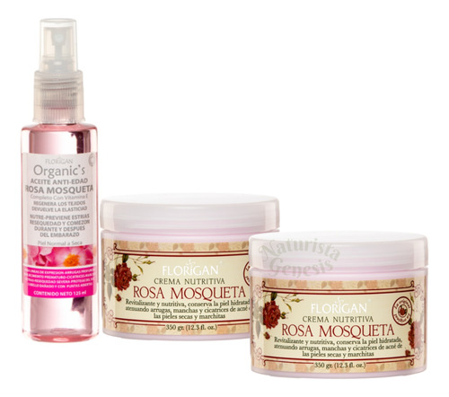 Aceite Rosa Mosqueta Kit Skincare + 2 Cremas Aclarantes