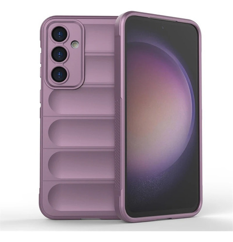 Capa Case Anti Impacto Para Galaxy A55 + Pelicula Hydrogel Roxo Fosco