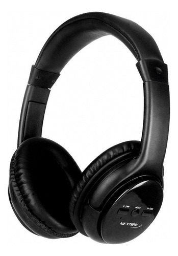 Auricular Inalámbrico Cable Bluetooth Overear Vincha Celular Color Negro
