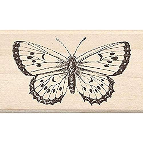 Sello De Madera Mariposa Dibujada Mano Scrapbooking, 1 ...