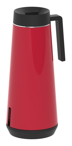 Imagem 1 de 3 de Bule Térmico Inox Vermelho S/ Infusor 1l Tramontina 61645106