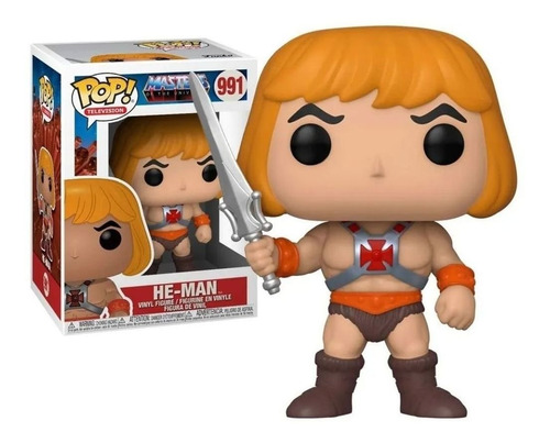 Boneco Funko Pop He Man Mestres Do Universo Com Espada 991