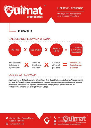 Imagen 6 de 16 de Terreno - Villa Urquiza - Lideres En Terrenos - Guimat Propiedades