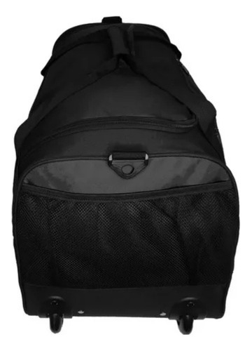 Sacola De Viagem Com Rodinhas De Bordo Em Poliéster Sa0925 Cor Preta Lisa