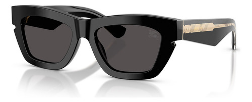Óculos De Sol Burberry Engraved Check Preto Be4454 300187-52