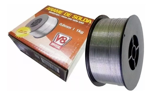 Arame Solda Revestido Mig Uso Sem Gás 0.6mm 1kg V8 Brasil