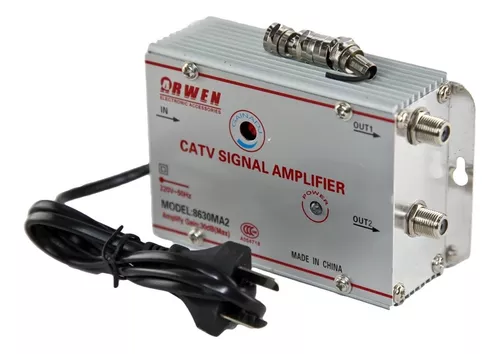 Amplificador de señal de antena con 2 salidas macho para TV con 3  conectores coaxiales - Hydrabazaar