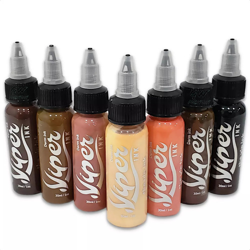 Tintas Tatuagem Tons De Pele Viper 30ml Realismo Camuflagem