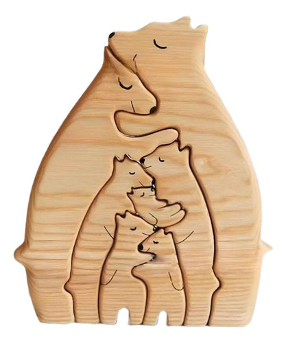 Juego De Rompecabezas De Arte Familiar De De Madera,