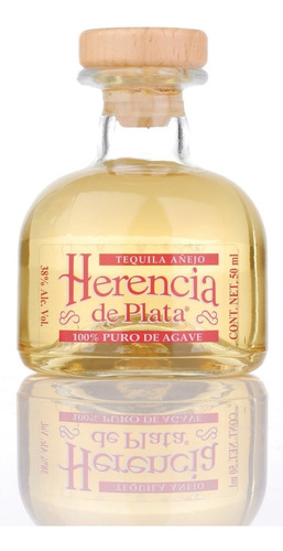 Mini Tequila Herencia De Plata Añejo 50
