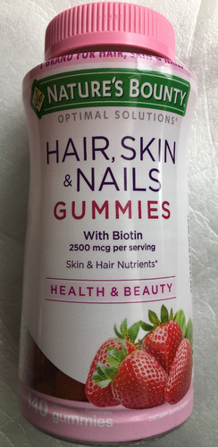 Natures Bounty Hair-skin-nails Con Biotina 140 Gomas | Envío gratis