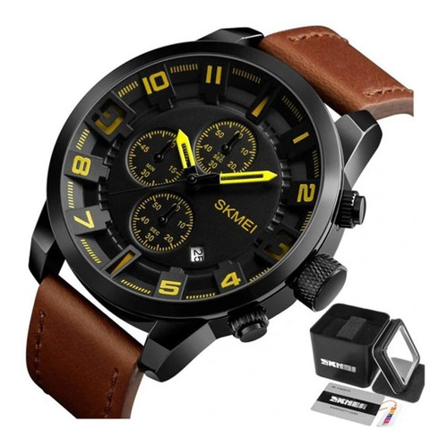 Reloj Hombre Skmei 1309 Moderno Elegate Fecha Cronografos