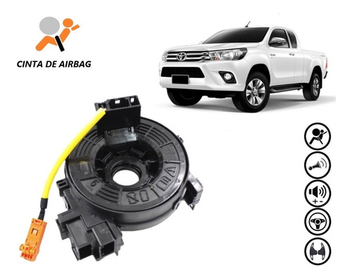 Imagen 7 de 10 de Cinta Volante Espiral Toyota 2016 Adelante Air Bag Bocinan