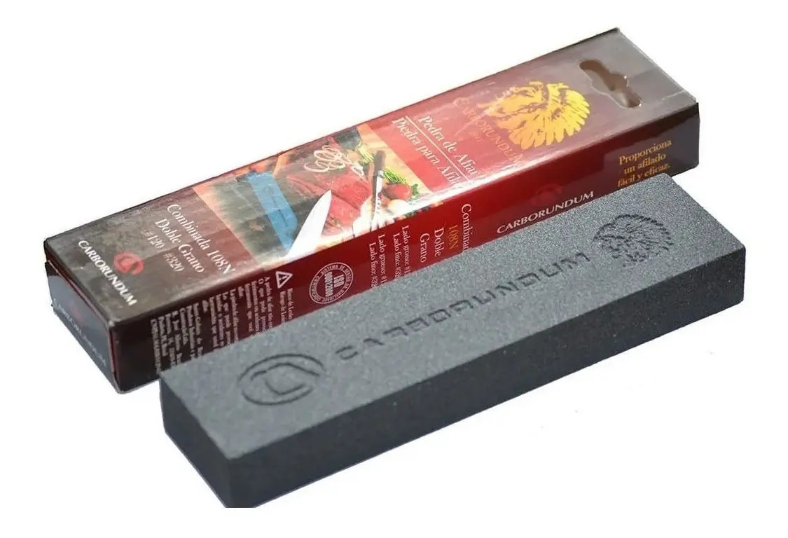 Pedra Afiar Amolar Facas Dupla face N 108 20cm Carborundum
