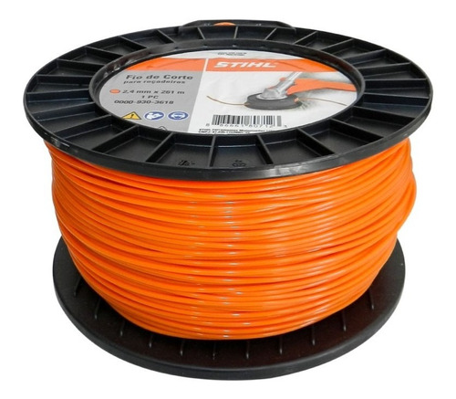 Fio De Nylon Redondo 2,4mm Stihl Rolo Com 261 Mts.