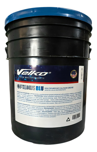 Grasa De Calcio Multipropósito Azul Velko 16kg