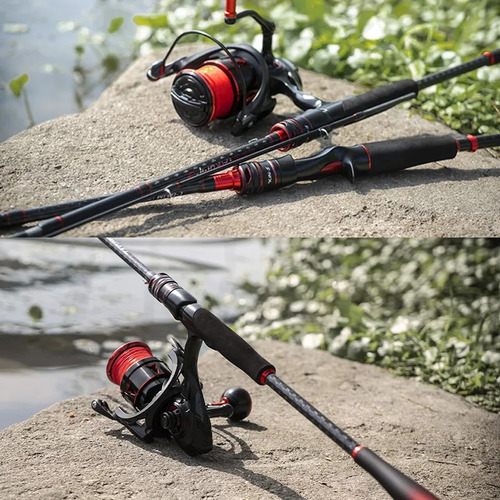 Imagen 7 de 10 de Caña Caster Black Widow 2.10m Bait 3 Tramos 10-20 Lb 8-25g