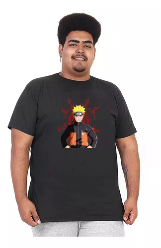 Camisa de botão - naruto shippuden uzumaki anime desenho geek