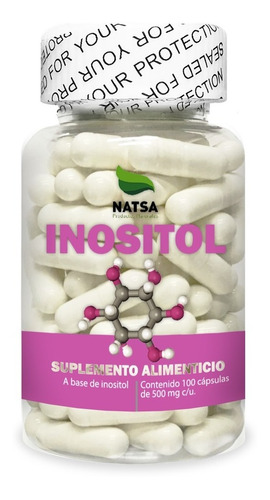 Inositol 100 Cápsulas, Puro, Calidad Premium