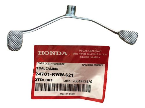 Pedal Cambio Biz110 2016/ Pop110 2016 A 2018 Original Honda