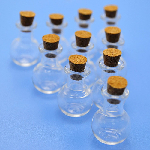 Botellas De Cristal Pequeñas De 0.1 Fl Oz Con Tapón De Corch